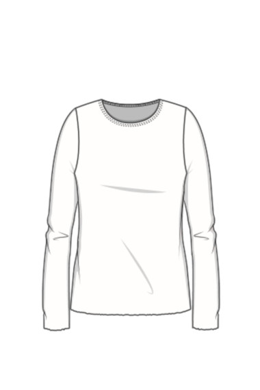 Merino T-shirt 4002 i røde og gullige farver