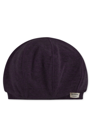 Merino uld hue fra By Basics i blomme