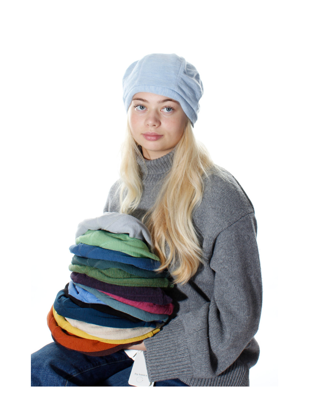 Merino uld hue med baret inspireret facon 1035 i farver