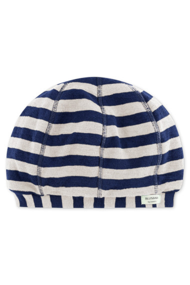 Merino uld hue med baret inspireret facon 1035 i striber