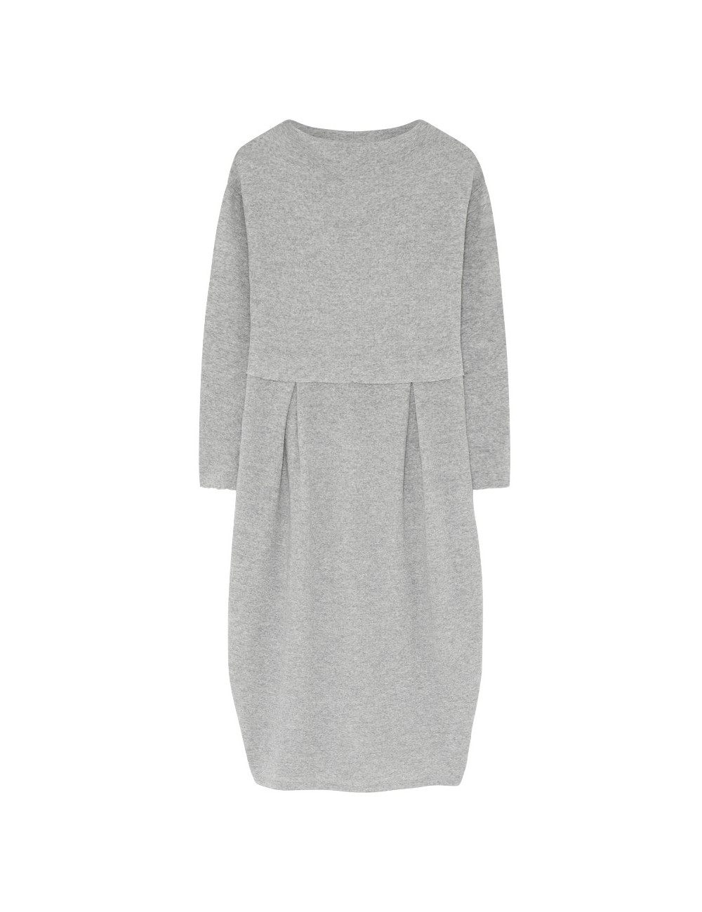 Merino uld kjole i mandel-facon 7045 i basis farver