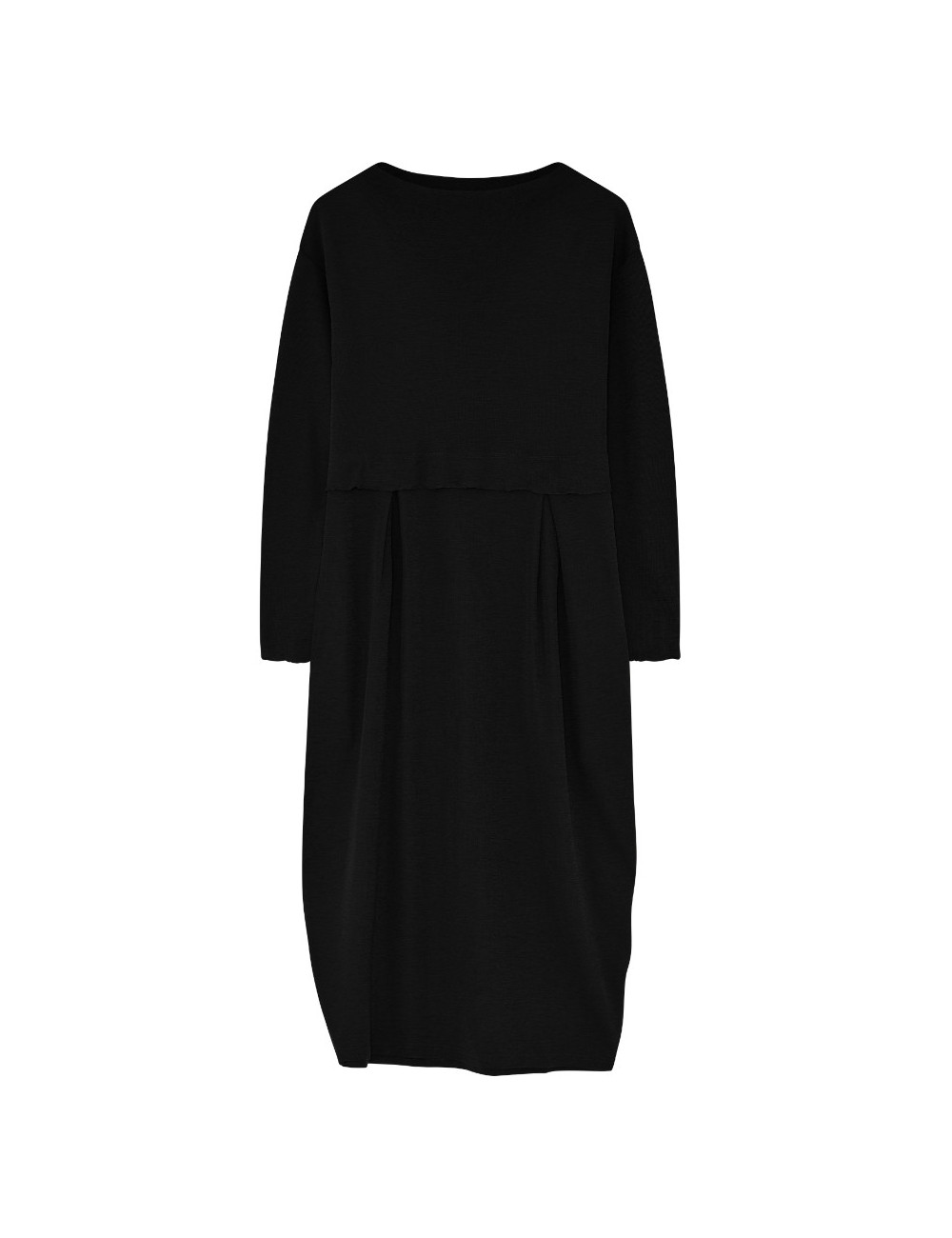 Merino uld kjole i mandel-facon 7045 i basis farver