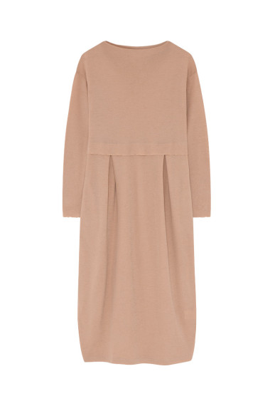 Merino uld kjole i mandel-facon 7045 i farver