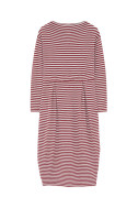 Merino uld kjole i mandel-facon 7045 i striber