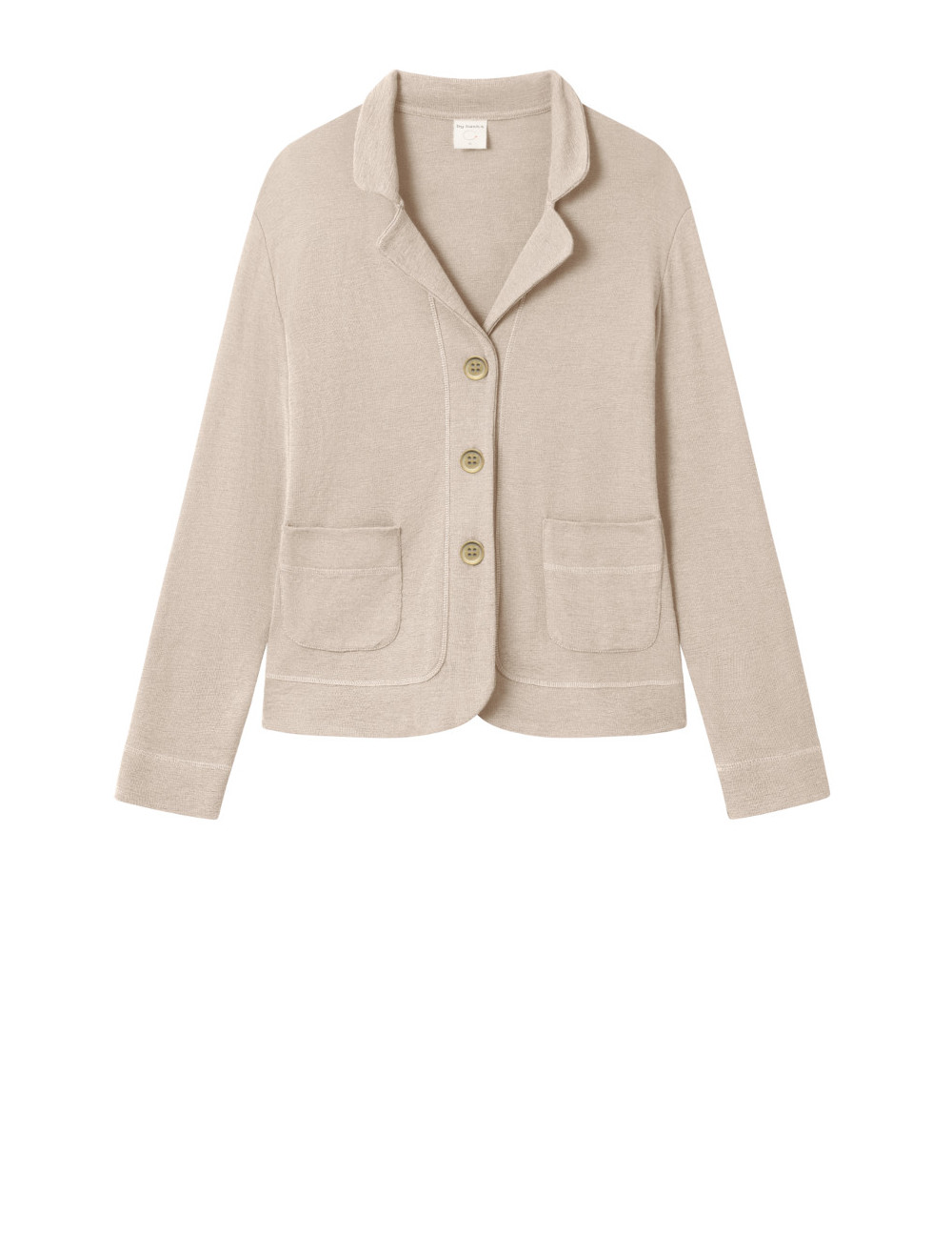 Blazer cardigan i merino uld 8014 i basis farver