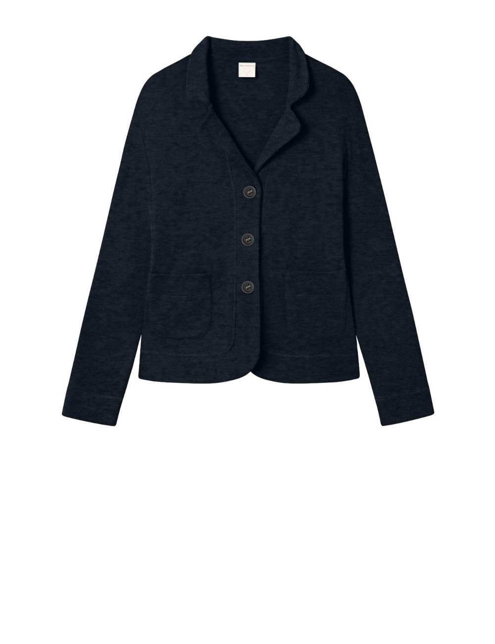 Blazer cardigan i merino uld 8014 i basis farver