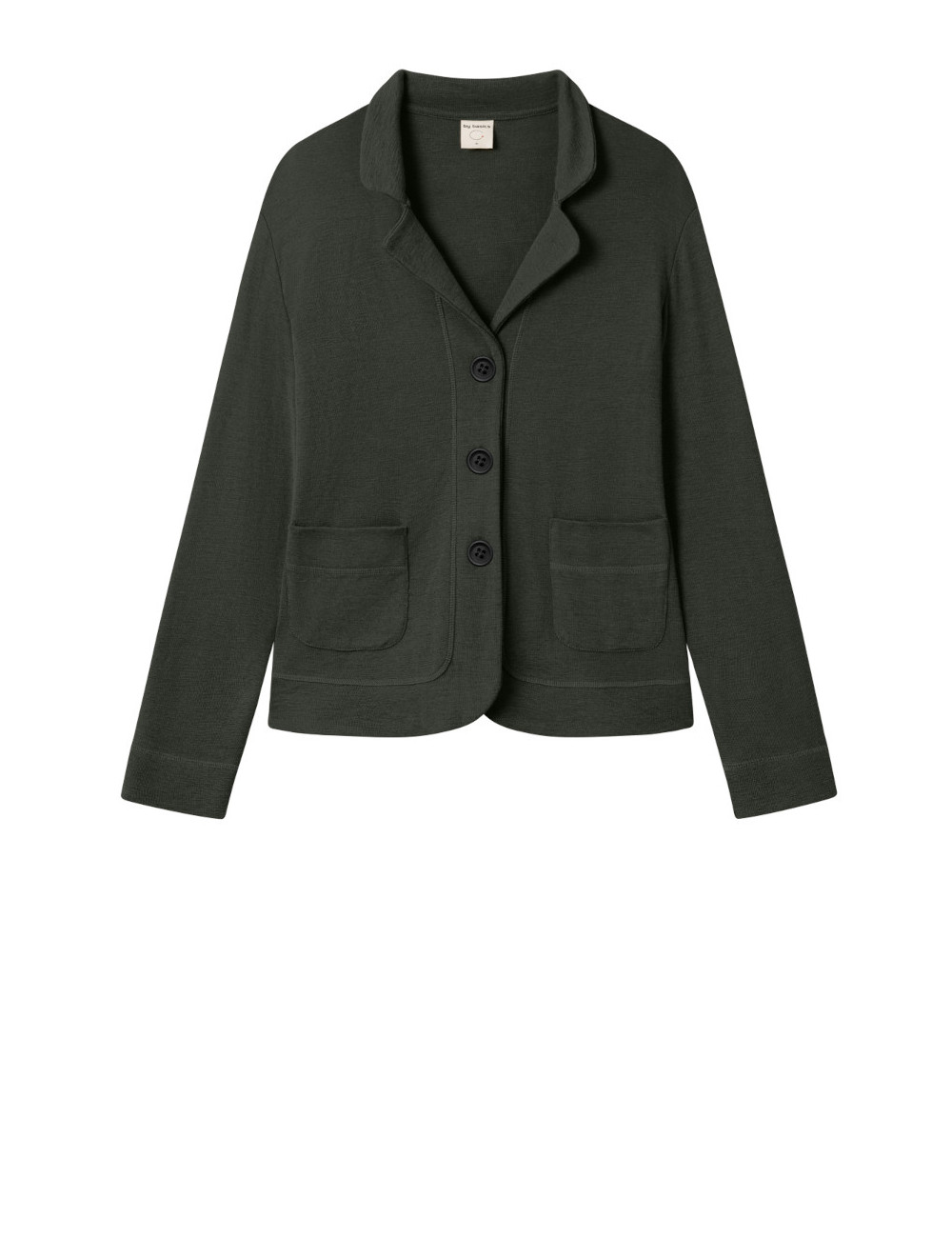 Blazer cardigan i merino uld 8014 i basis farver