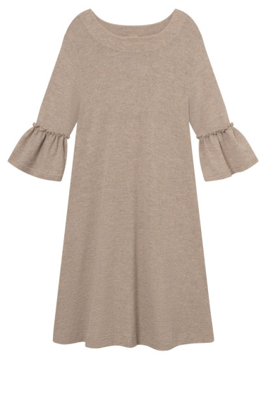 Merino kjole med barok stil 7030 i basis farver