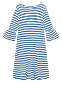 Merino kjole med barok stil 7030 i striber