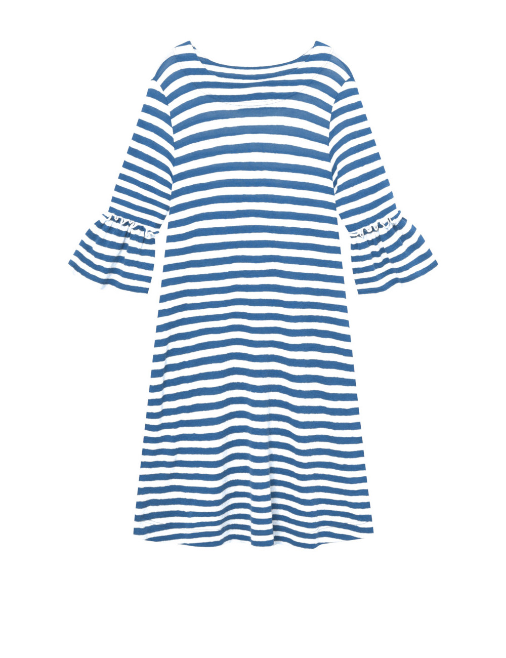 Merino kjole med barok stil 7030 i striber