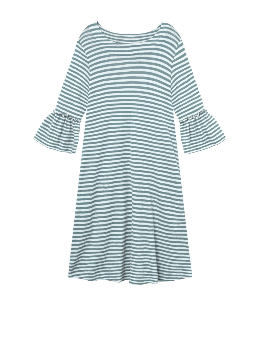 Merino kjole med barok stil 7030 i striber