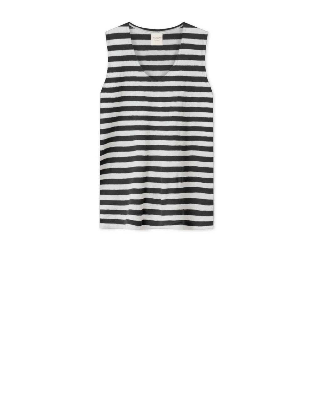 Merino uld vest med V-hals 2003 i striber