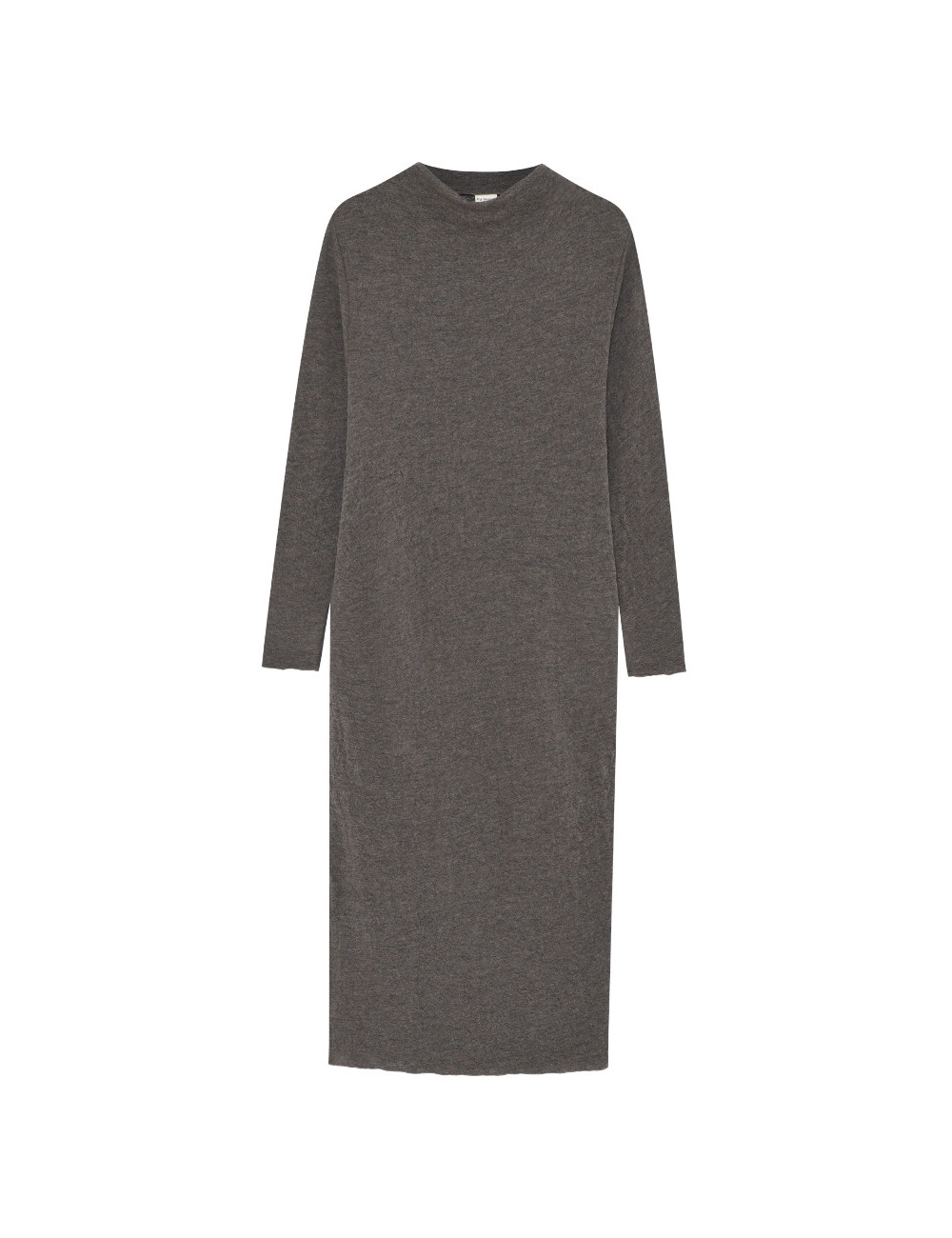 Lang kjole i merino bobbel uld 7503 i basis farver