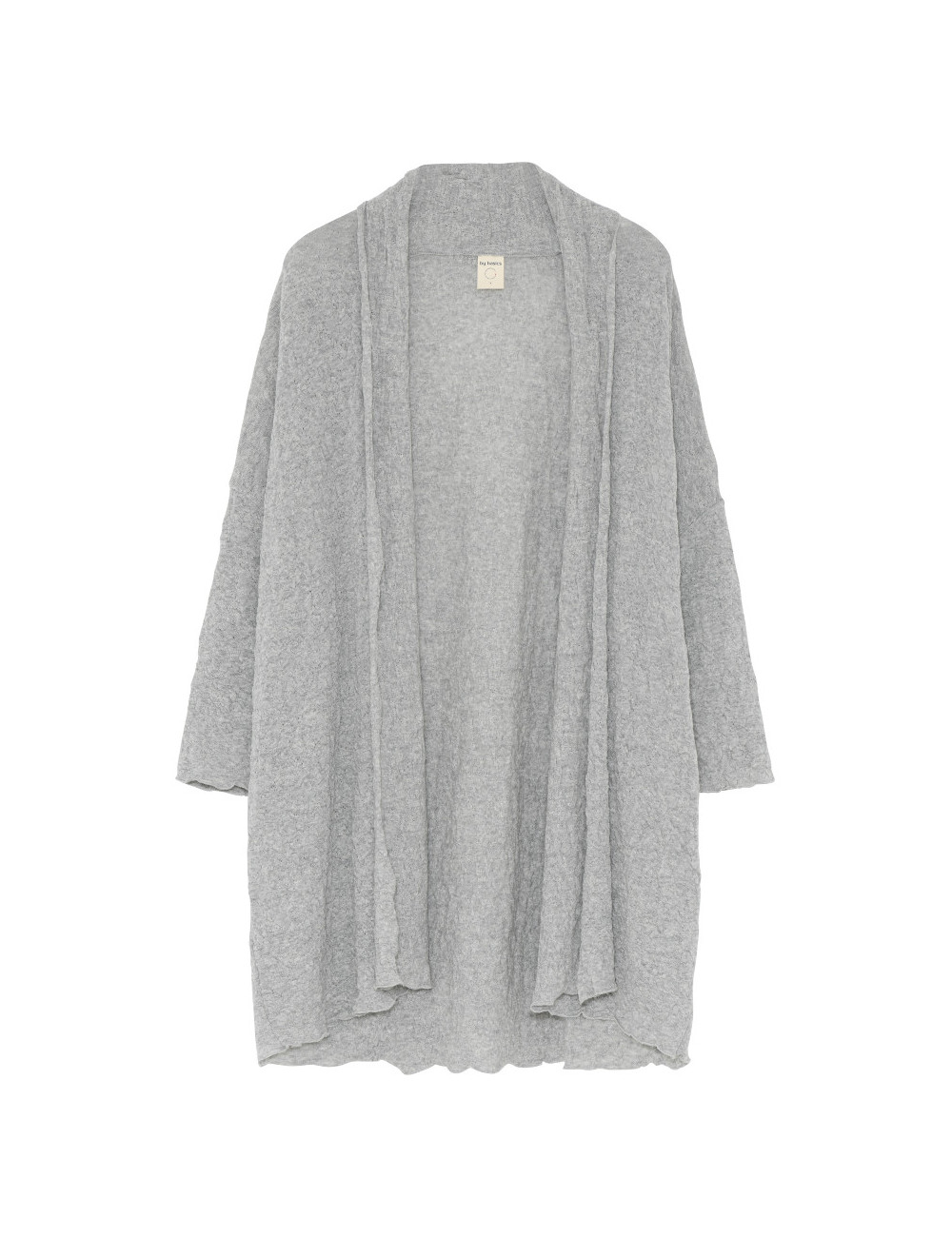 Mellem-lang cardigan i merino bobbel uld 8501 i basis farver