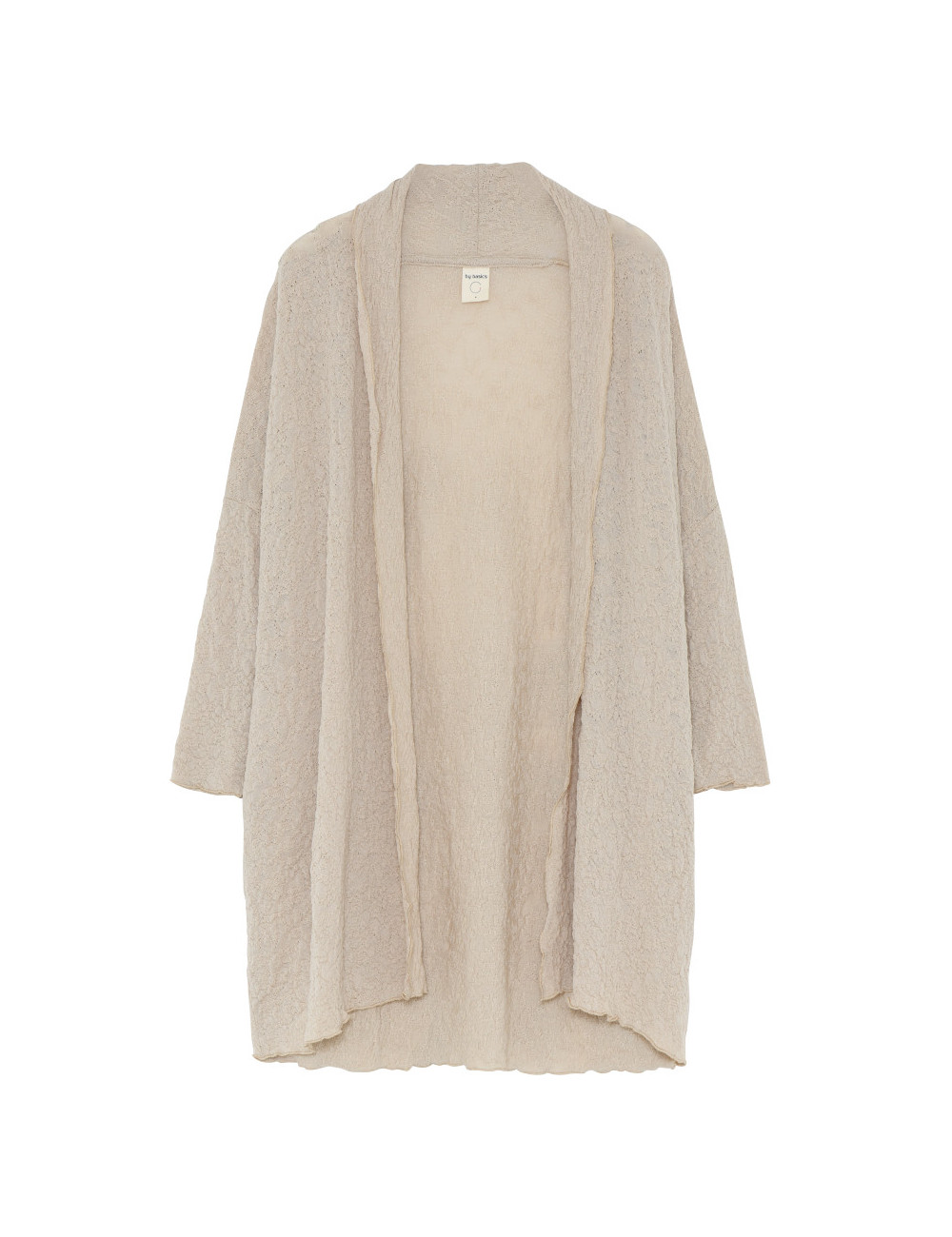 Mellem-lang cardigan i merino bobbel uld 8501 i basis farver