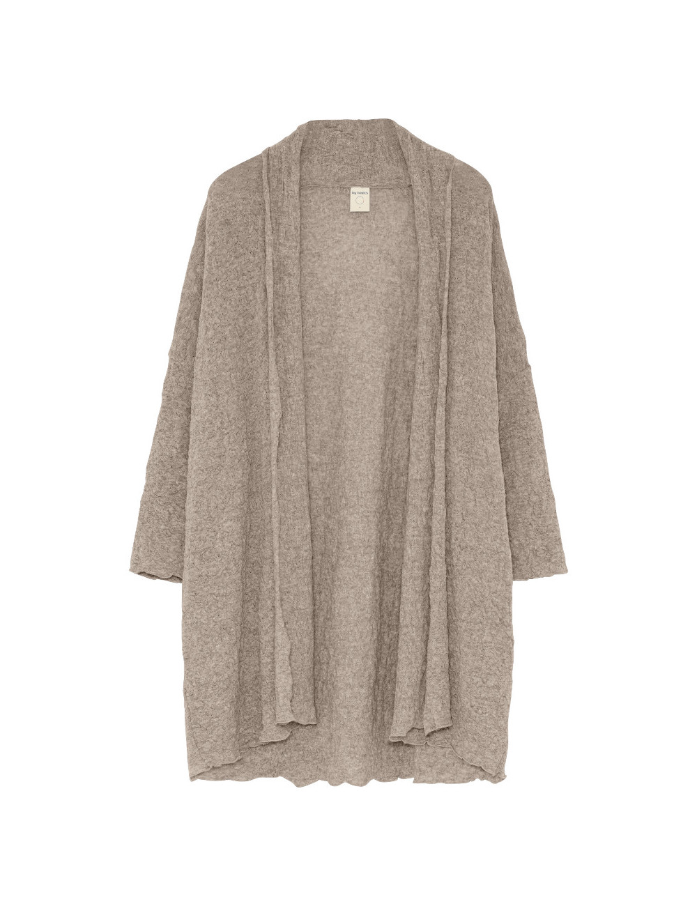 Mellem-lang cardigan i merino bobbel uld 8501 i basis farver