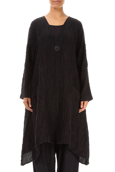 Lang cardigan med A-facon