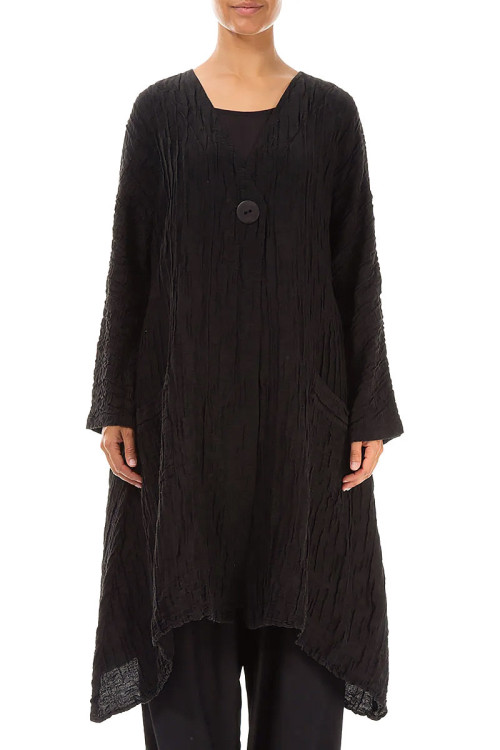 Lang cardigan med A-facon