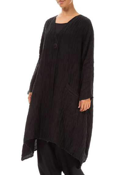 Lang cardigan med A-facon