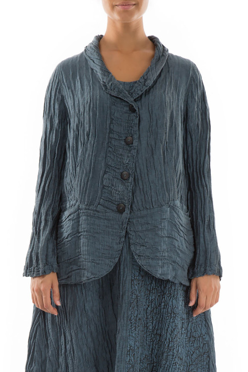 Elegant blazer-cardigan i hør og silke fra Grizas