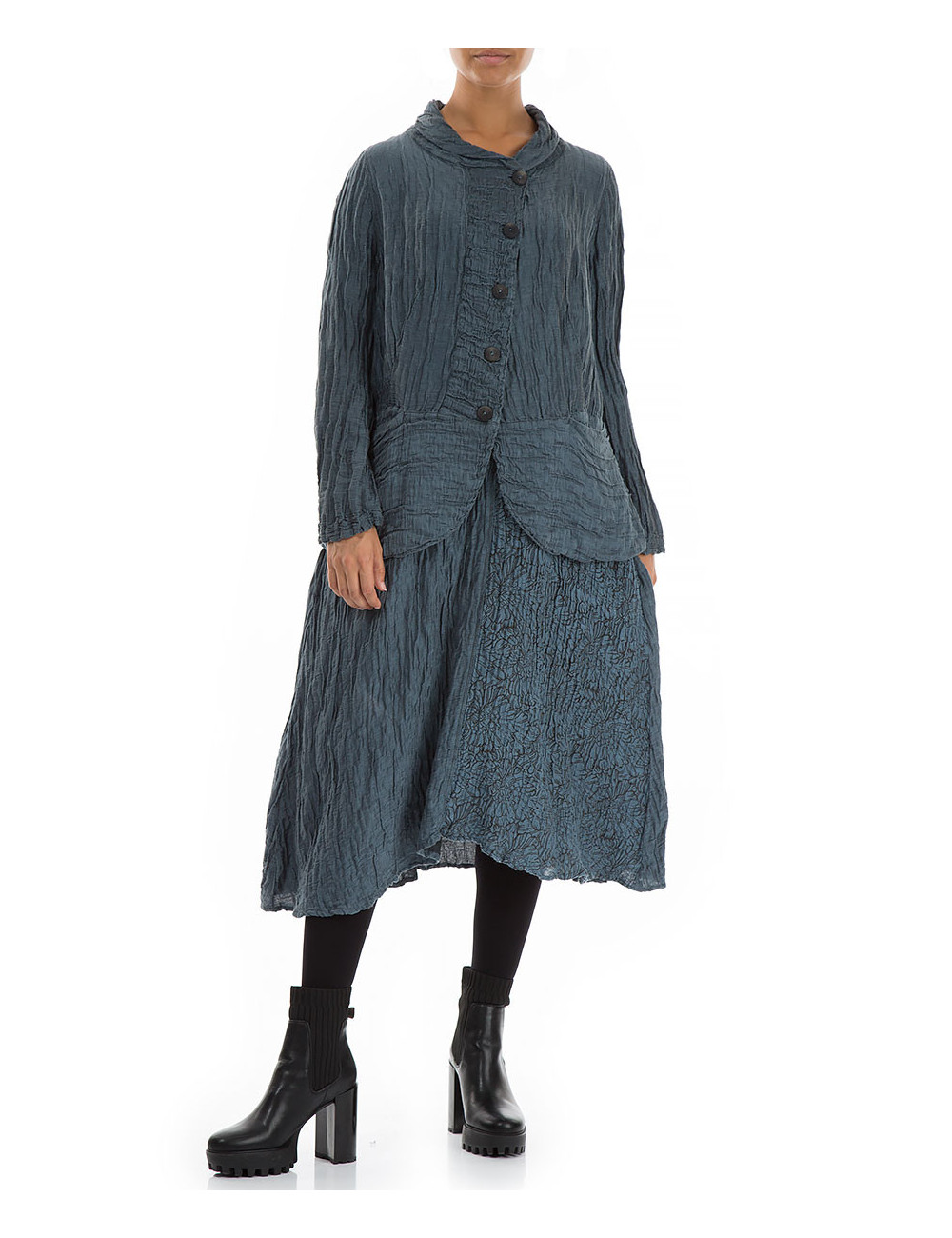 Elegant blazer-cardigan i hør og silke fra Grizas