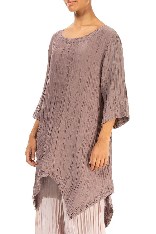 Asymmetrisk tunika - lys kakao