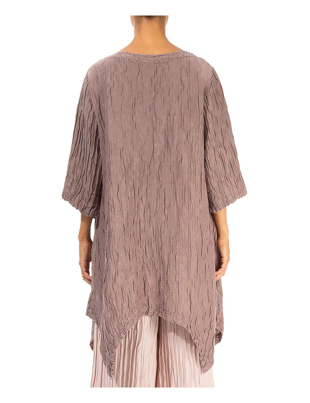 Asymmetrisk tunika - lys kakao