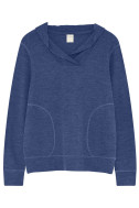 Merino uld bluse med hætte og lommer 4061 i farver