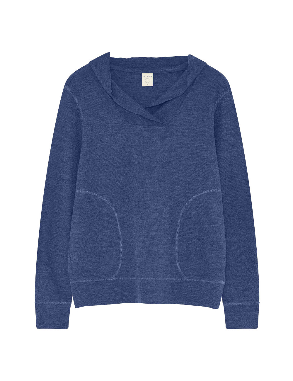 Merino uld bluse med hætte og lommer 4061 i farver