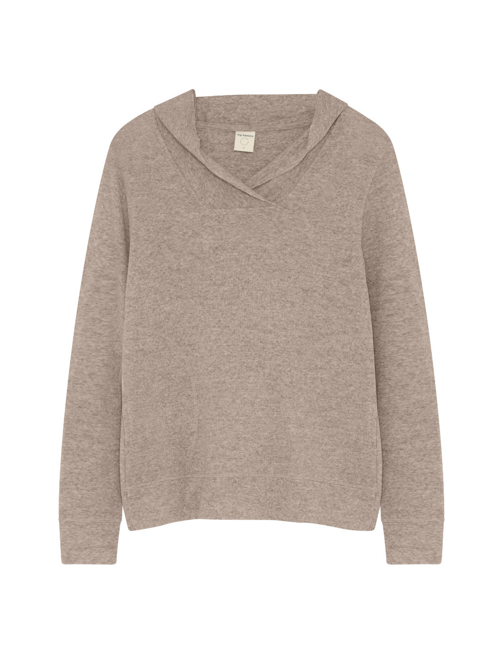 Merino uld bluse med hætte og lommer 4061 i basis farver