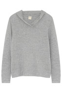 Merino uld bluse med hætte og lommer 4061 i basis farver