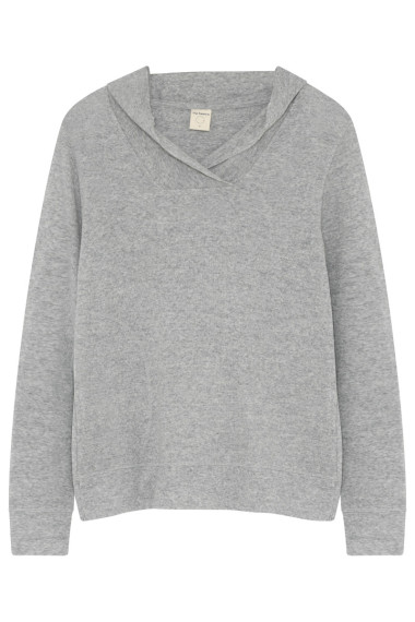 Merino uld bluse med hætte og lommer 4061 i basis farver