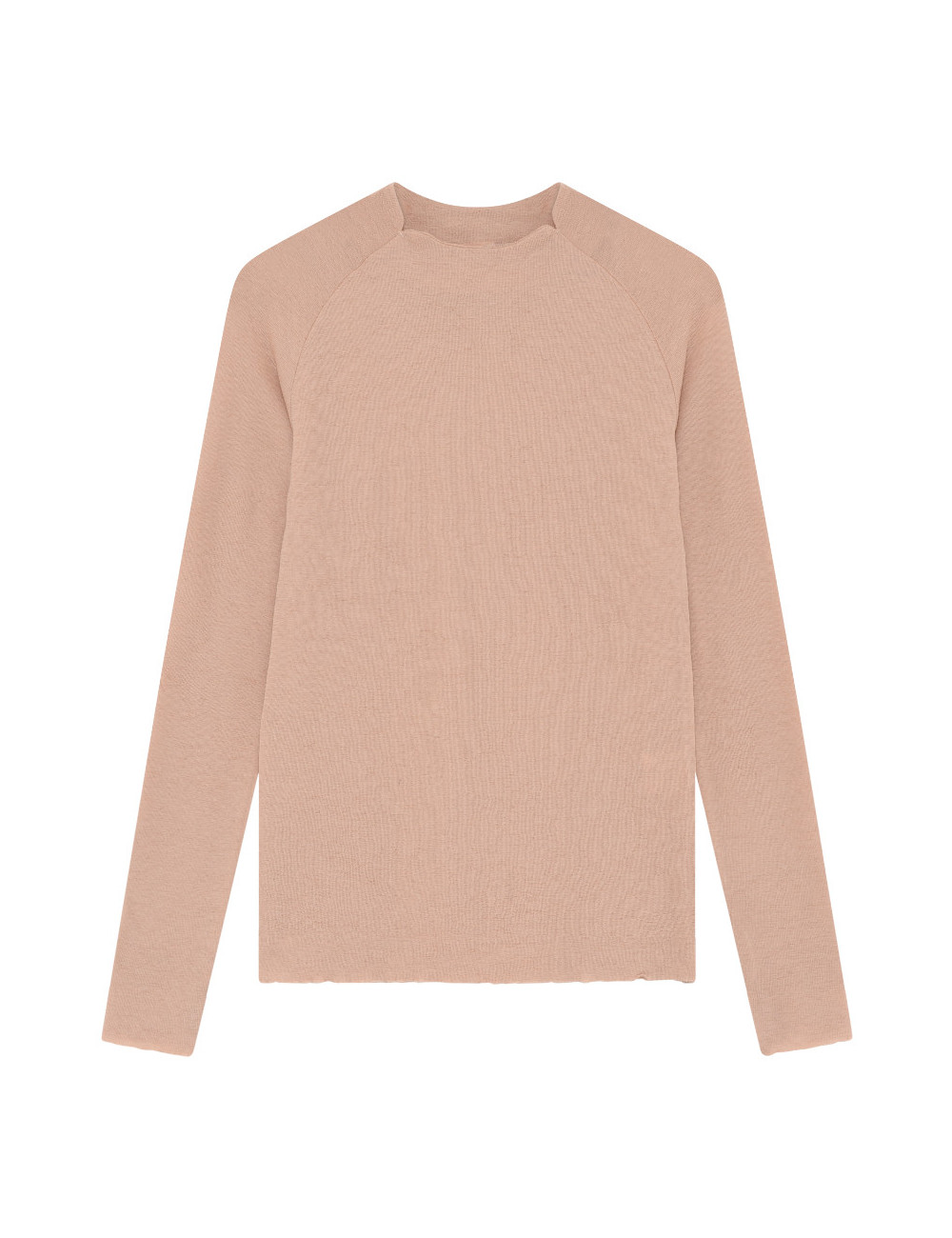 Merino uld bluse med buet rygsøm 4063 i farver