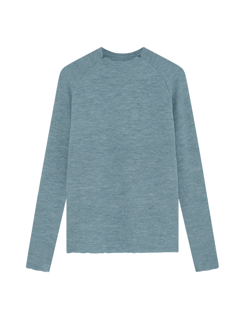 Merino uld bluse med buet rygsøm 4063 i farver