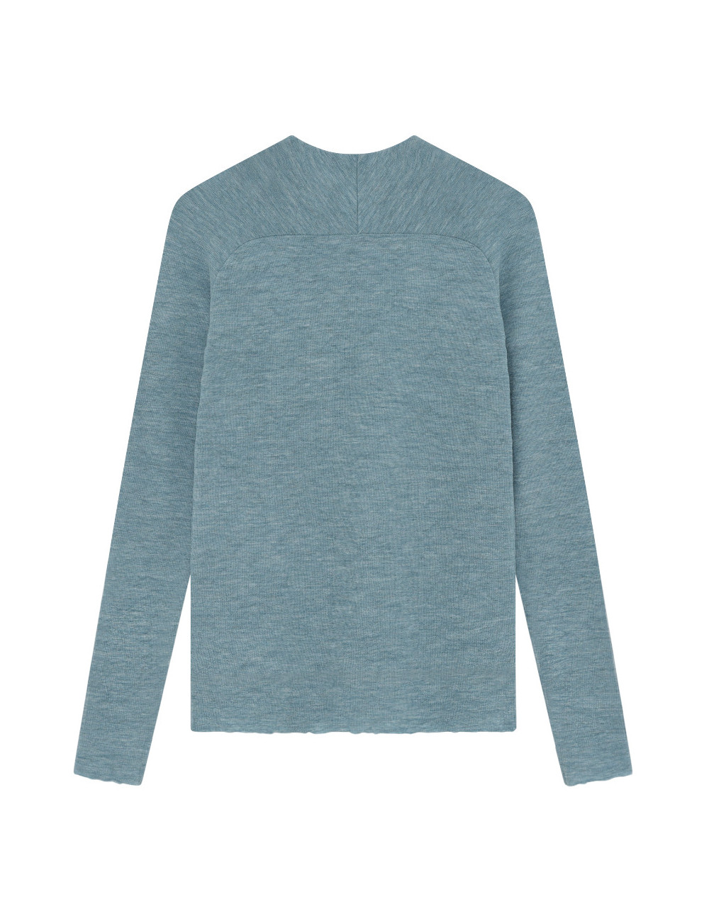 Merino uld bluse med buet rygsøm 4063 i farver