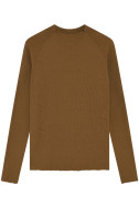 Merino uld bluse med buet rygsøm 4063 i basis farver