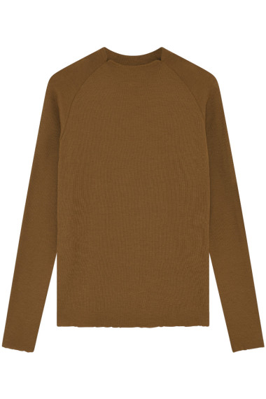 Merino uld bluse med buet rygsøm 4063 i basis farver