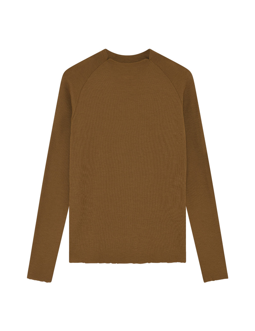 Merino uld bluse med buet rygsøm 4063 i basis farver