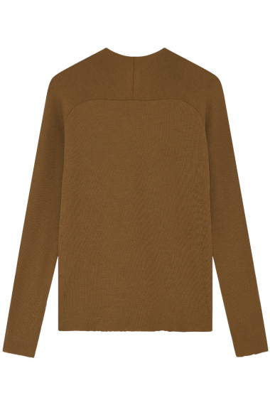 Merino uld bluse med buet rygsøm 4063 i basis farver