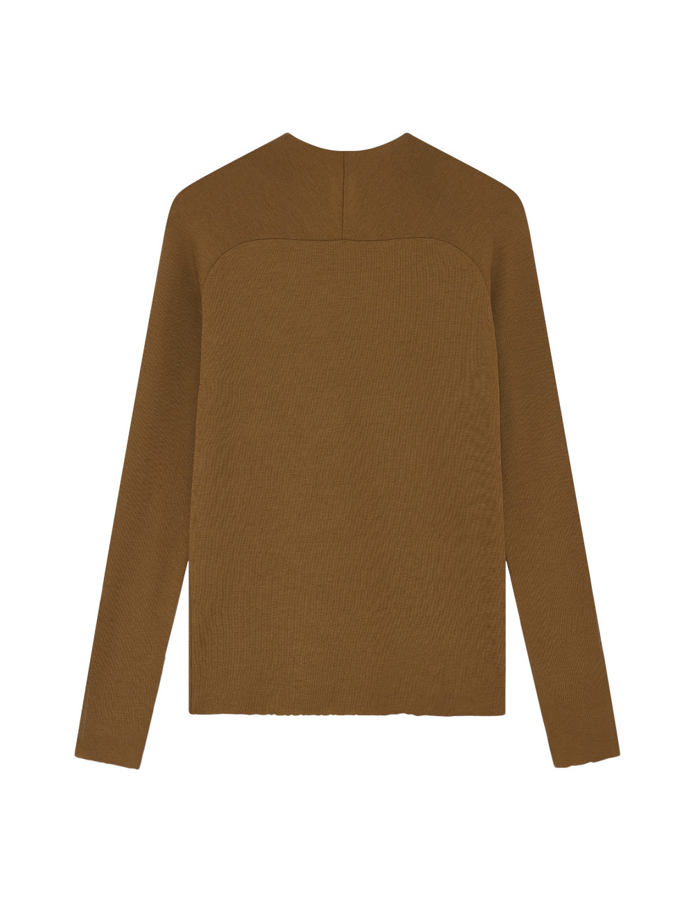 Merino uld bluse med buet rygsøm 4063 i basis farver