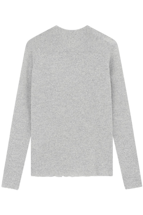 Merino uld bluse med buet rygsøm 4063 i basis farver