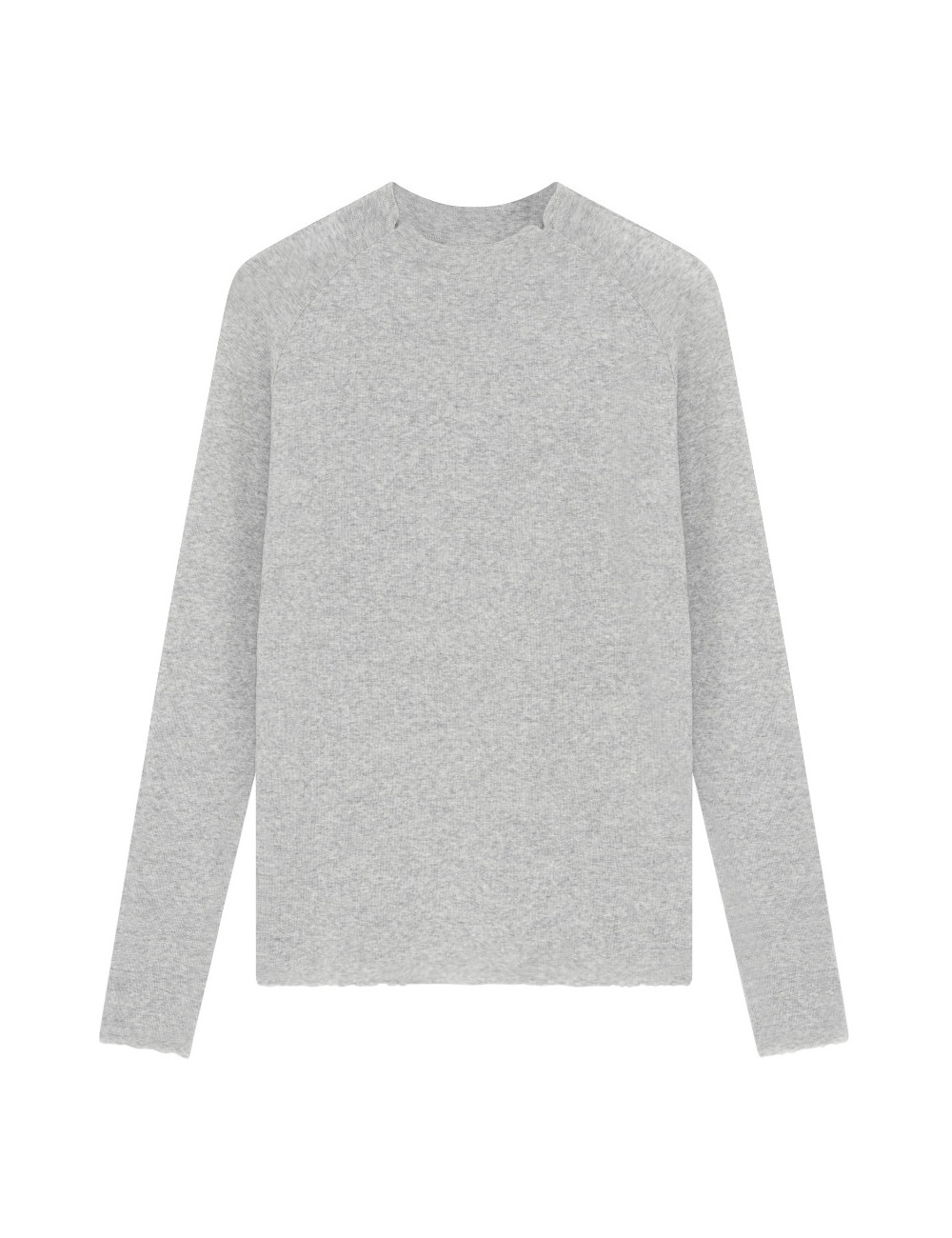 Merino uld bluse med buet rygsøm 4063 i basis farver