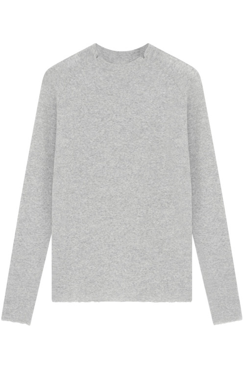 Merino uld bluse med buet rygsøm 4063 i basis farver