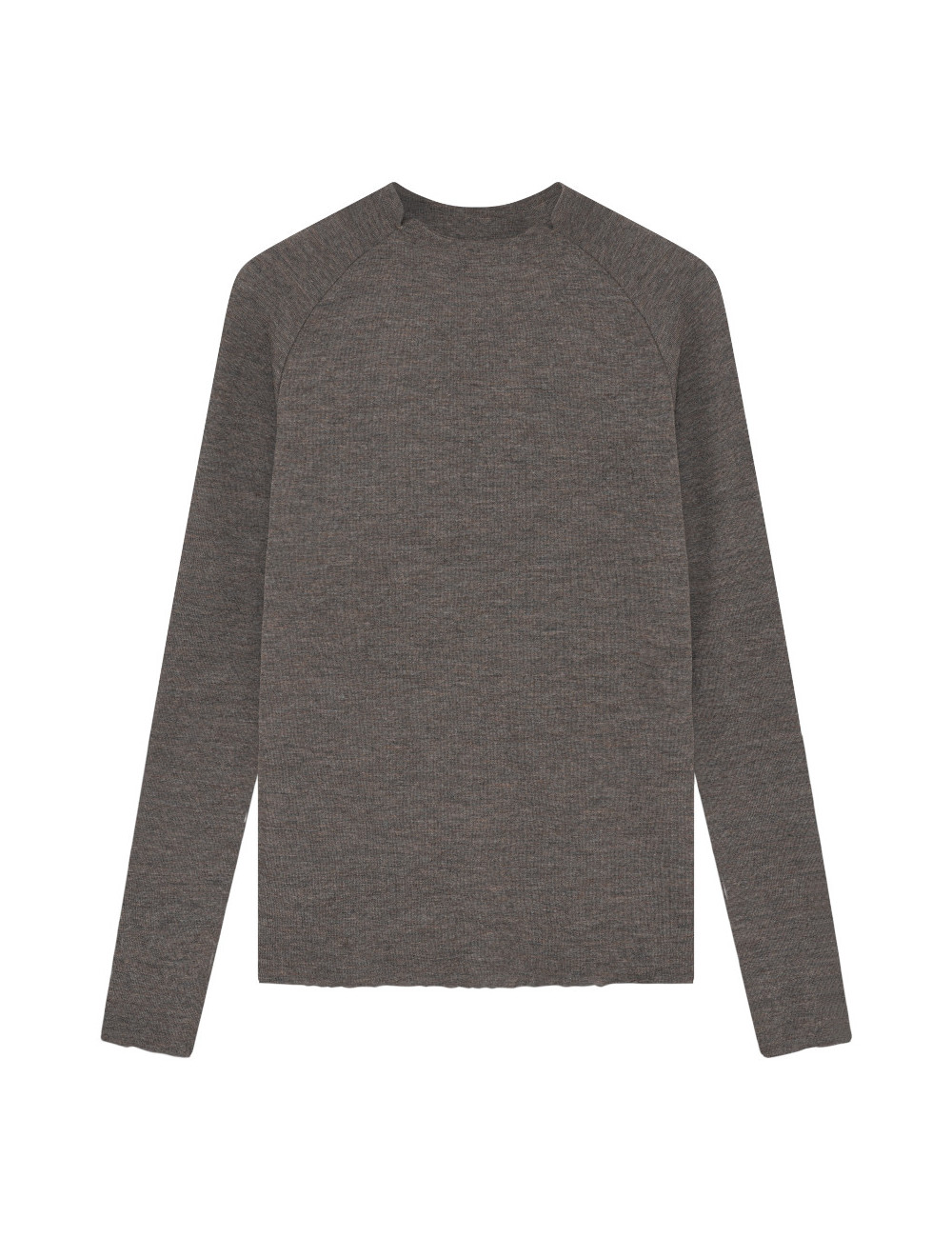 Merino uld bluse med buet rygsøm 4063 i basis farver