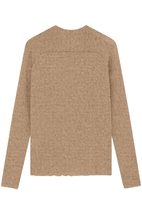 Merino uld bluse med buet rygsøm 4063 i basis farver