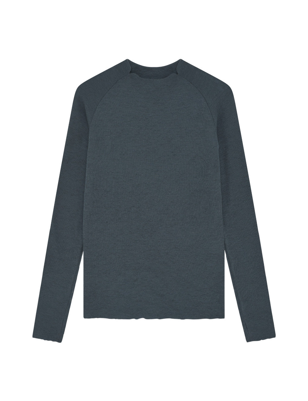 Merino uld bluse med buet rygsøm 4063 i basis farver