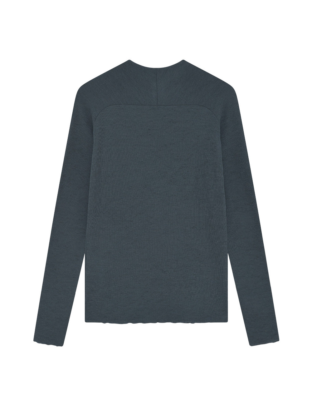 Merino uld bluse med buet rygsøm 4063 i basis farver