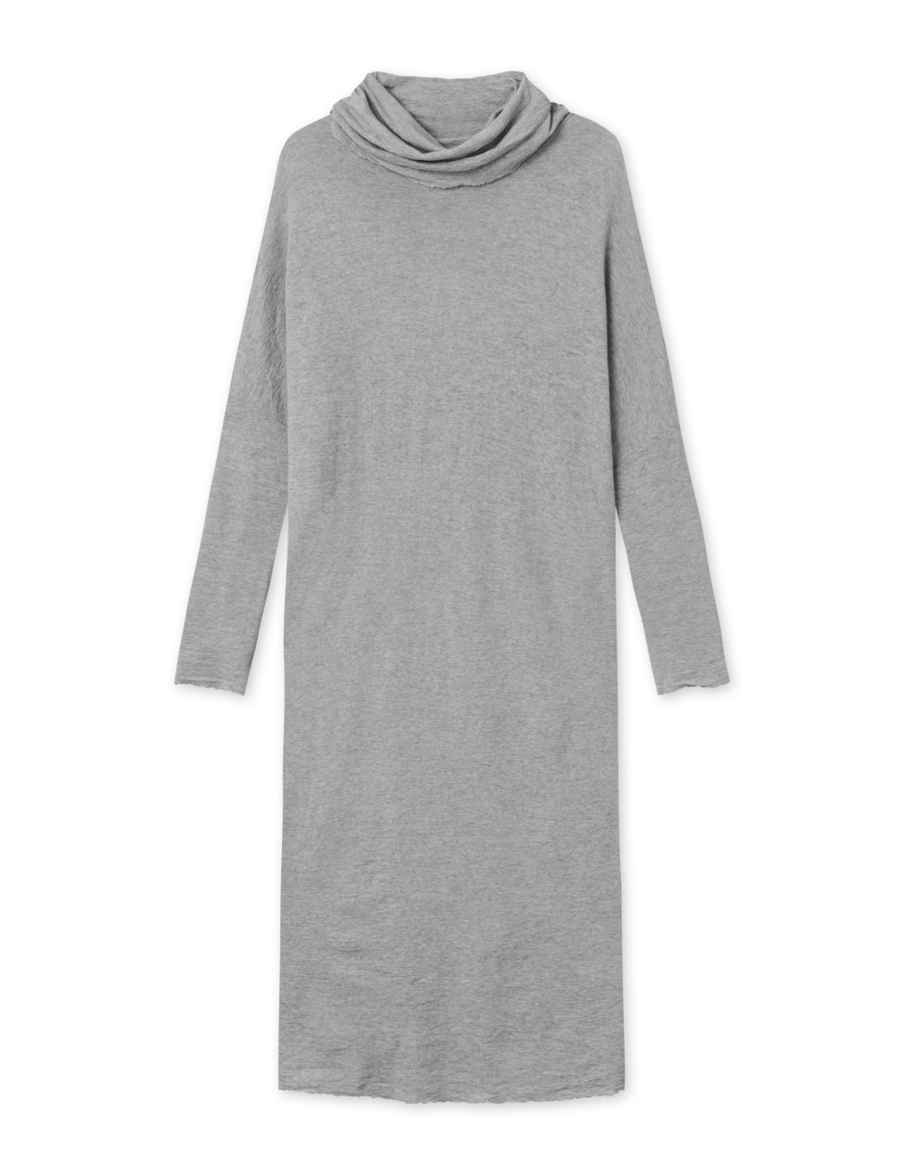 Lang kjole i merino uld 7028 i basis farver