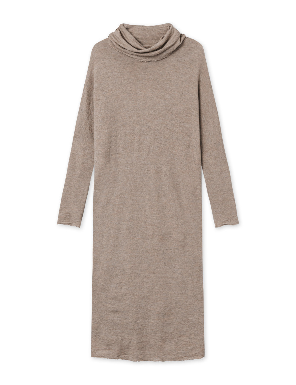 Lang kjole i merino uld 7028 i basis farver