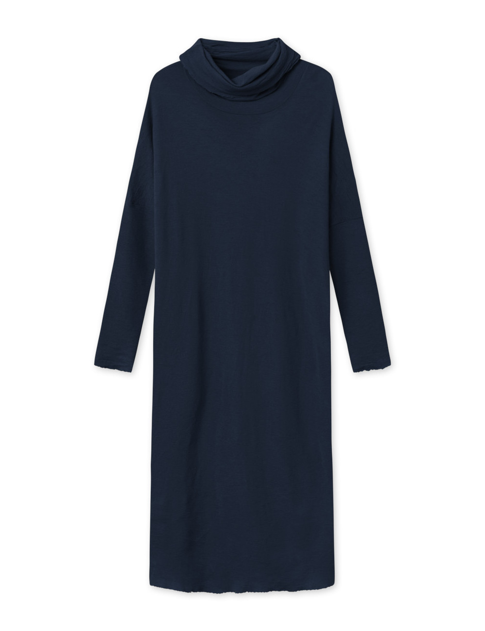 Lang kjole i merino uld 7028 i basis farver